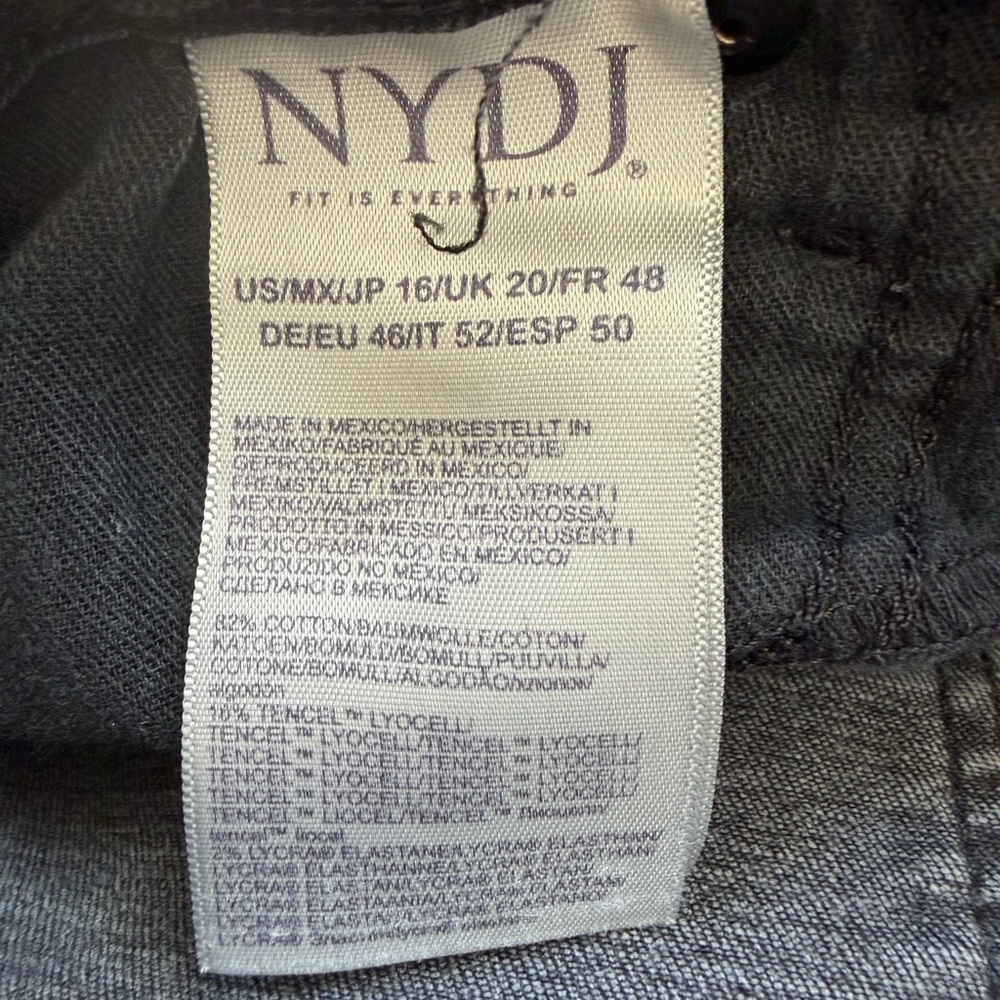 NYDJ Marilyn Straight Leg Jeans in Dark Gray - Picture 4 of 6